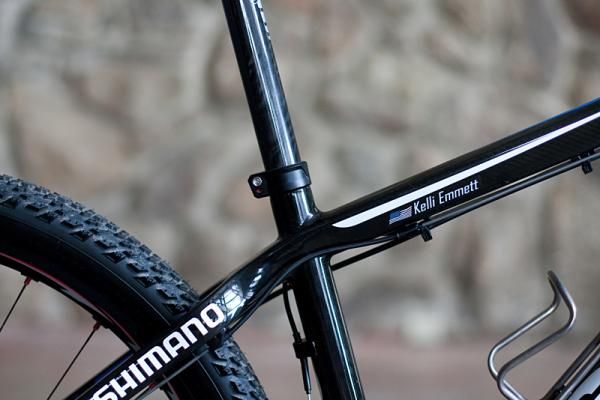 A conventional telescoping seatpost makes for easier adjustments and packing for travel.