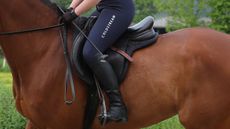 Rider in a GP saddle