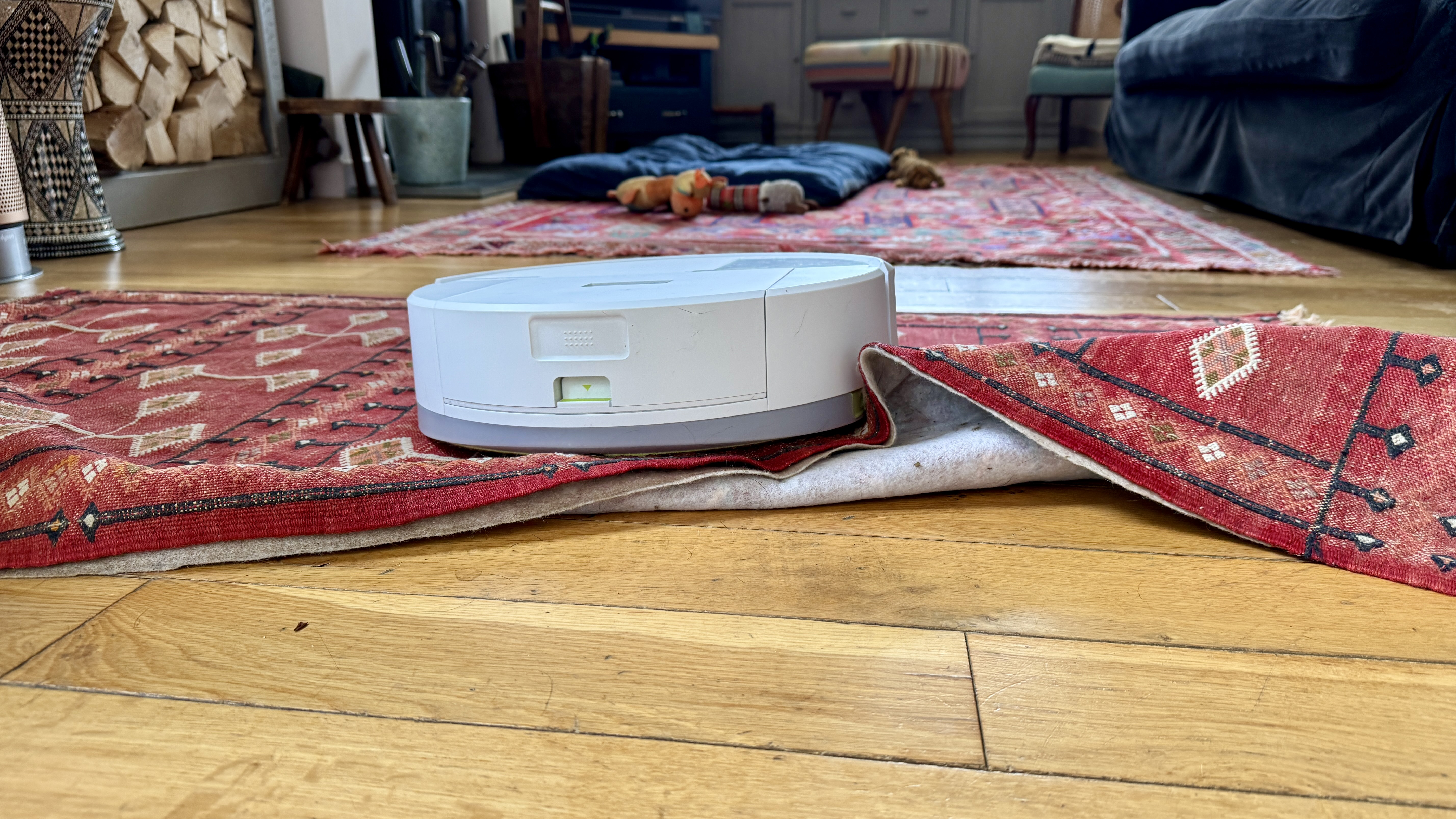 iRobot Roomba 205 DustCompactor Combo getting tangled in a rug
