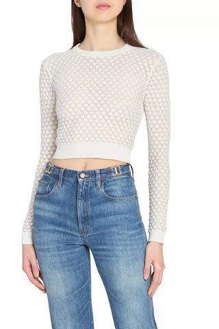 Chloé Pointelle Crewneck Sweater