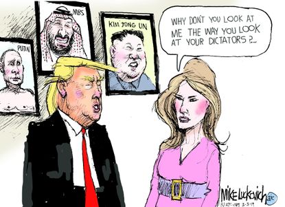 Political Cartoon U.S. Trump Melania dictators