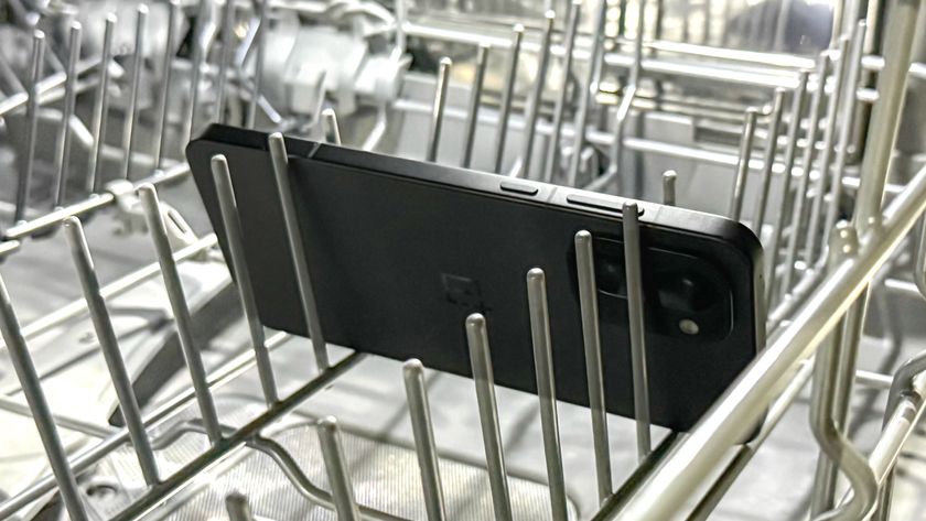 OnePlus 15R in a dishwasher rack