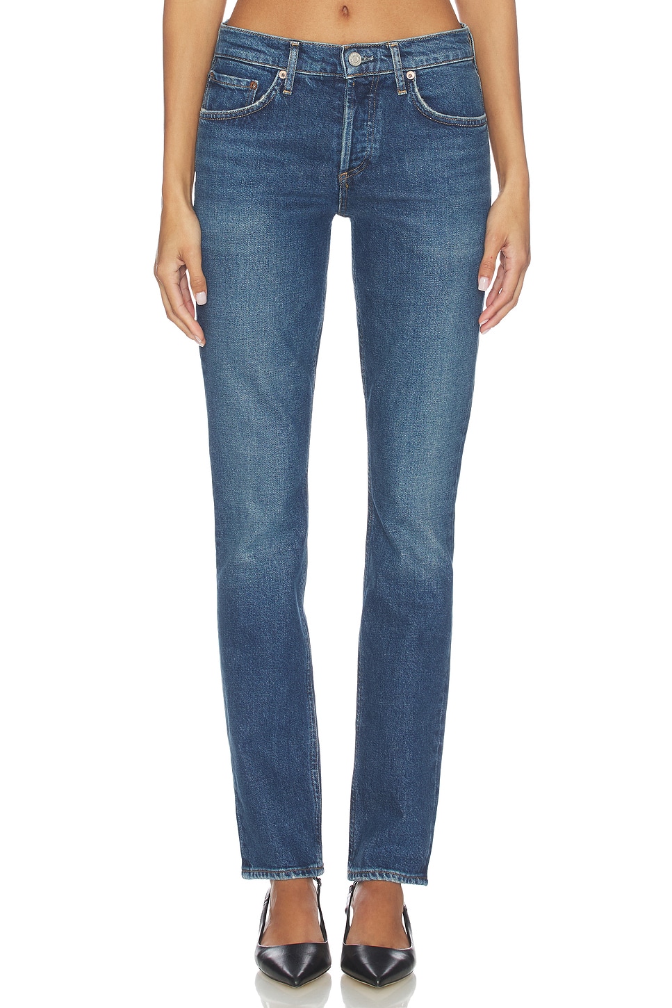 Cocktail Low Rise Stacked Skinny Jeans