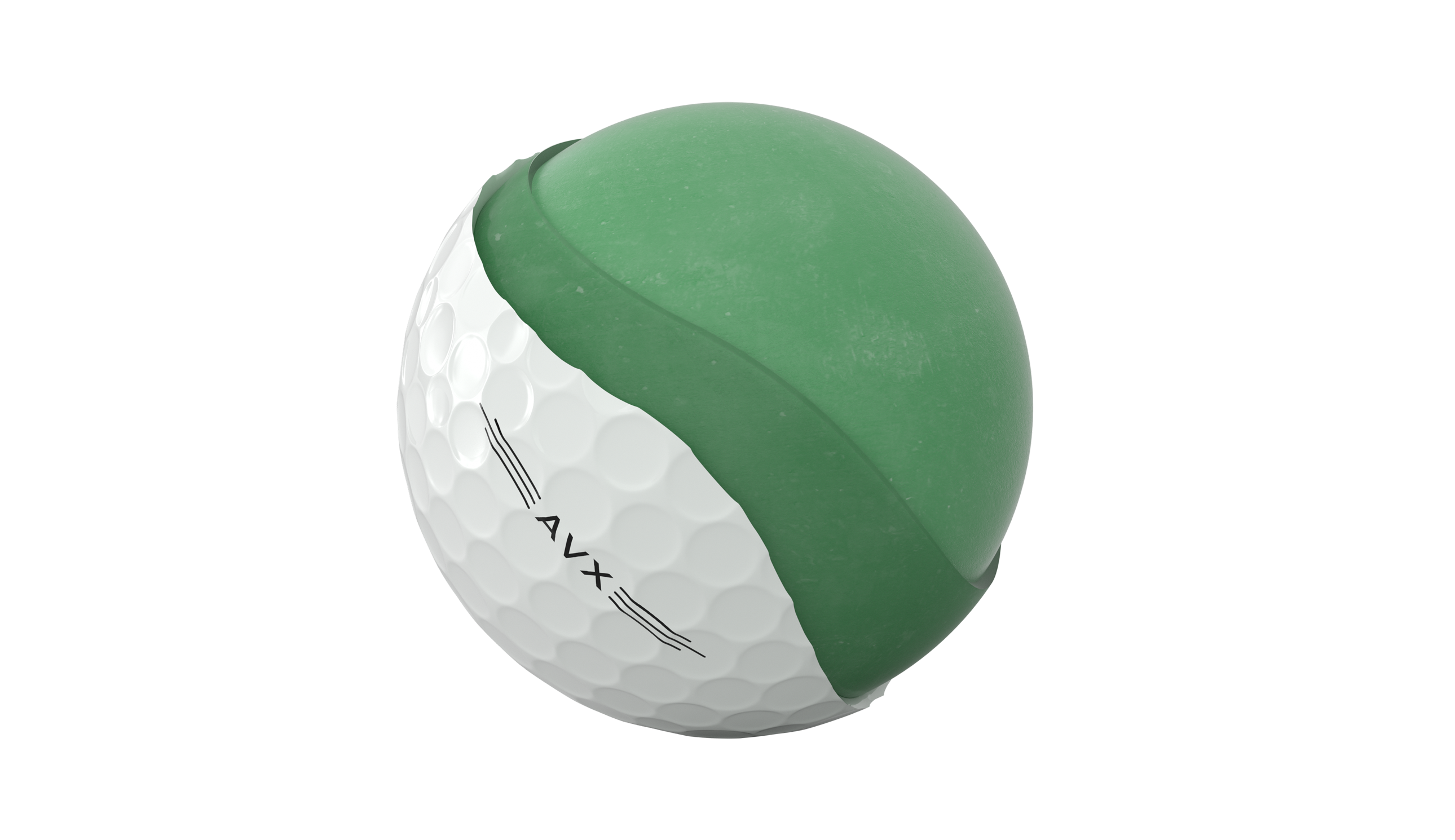 The core of a Titleist AVX golf ball