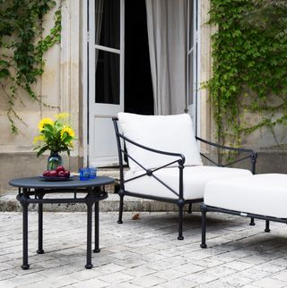 Tectona 1800 outdoor furniture collection black low sofa