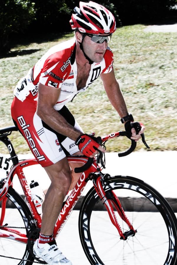Frank Pipp (Bissell Pro Cycling) instigates the big move of the day.