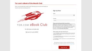 Tor.com's ebook club signup