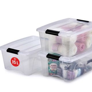 clear plastic storage boxes with lids