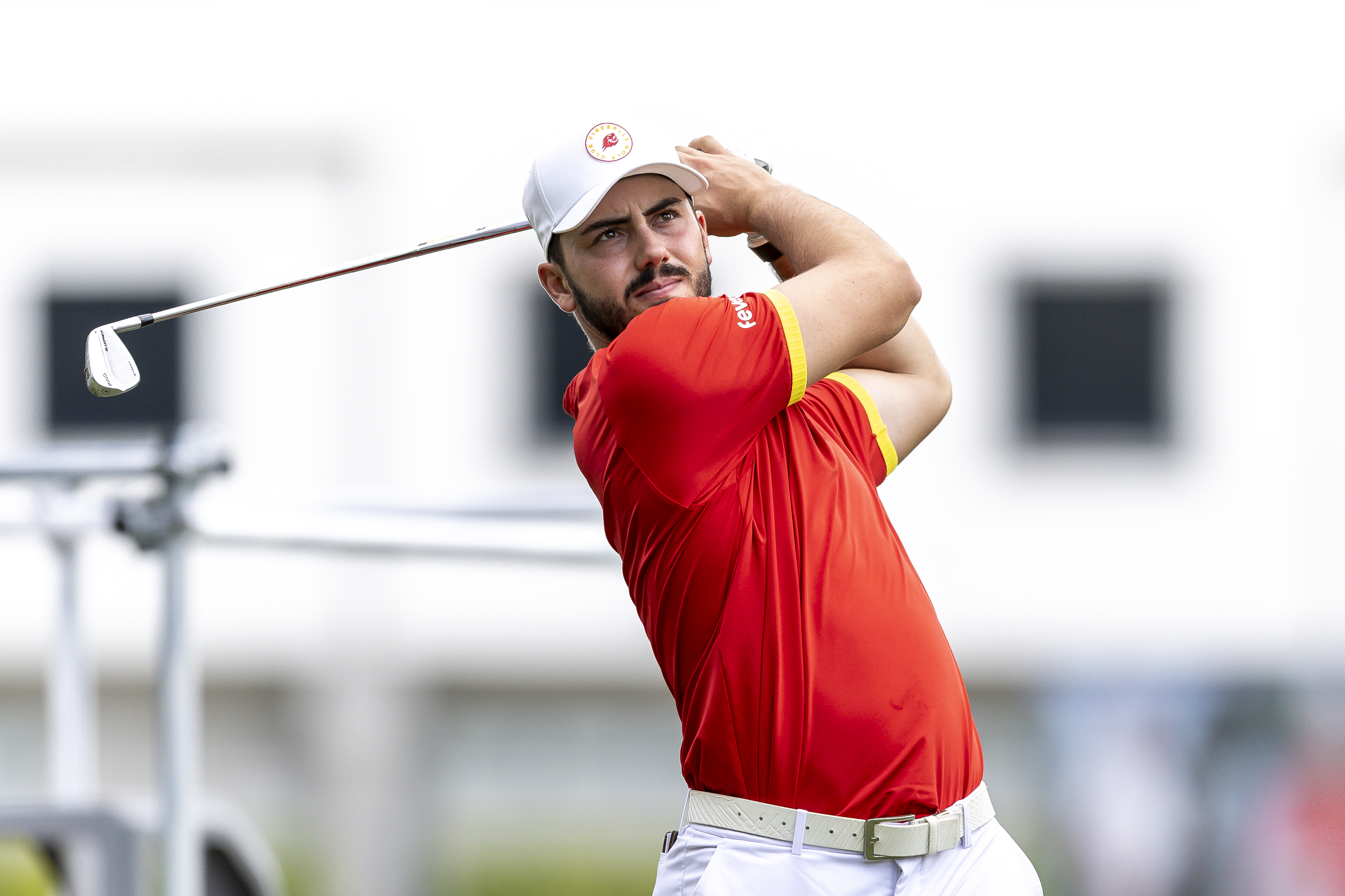 Josele Ballester hits an iron shot