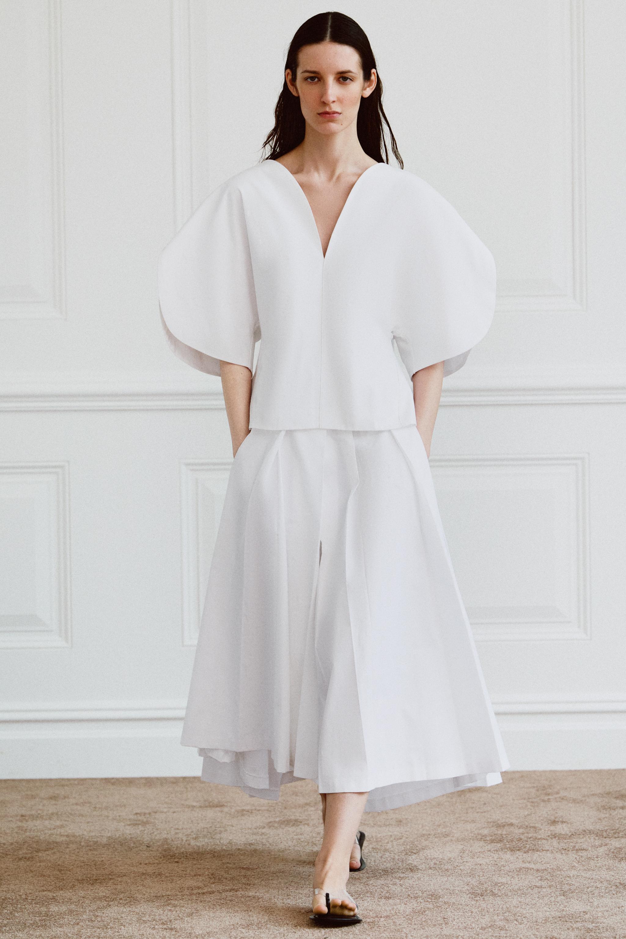 Zw Collection Limited Edition Asymmetric Poplin Skirt