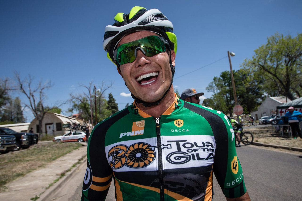 Travis McCabe (Holowesko) happy after taking the stage win
