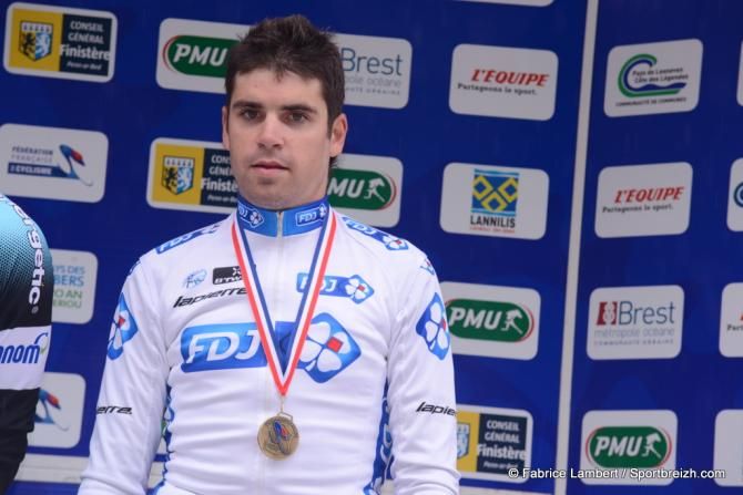 Johan Le Bon on the podium