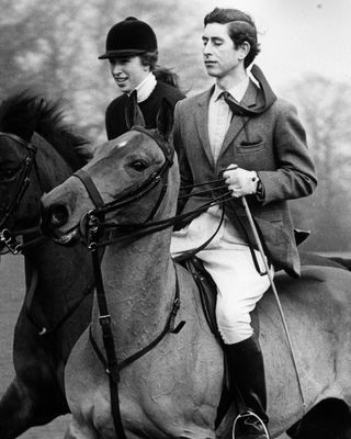 Princess Anne and King Charles go riding together
