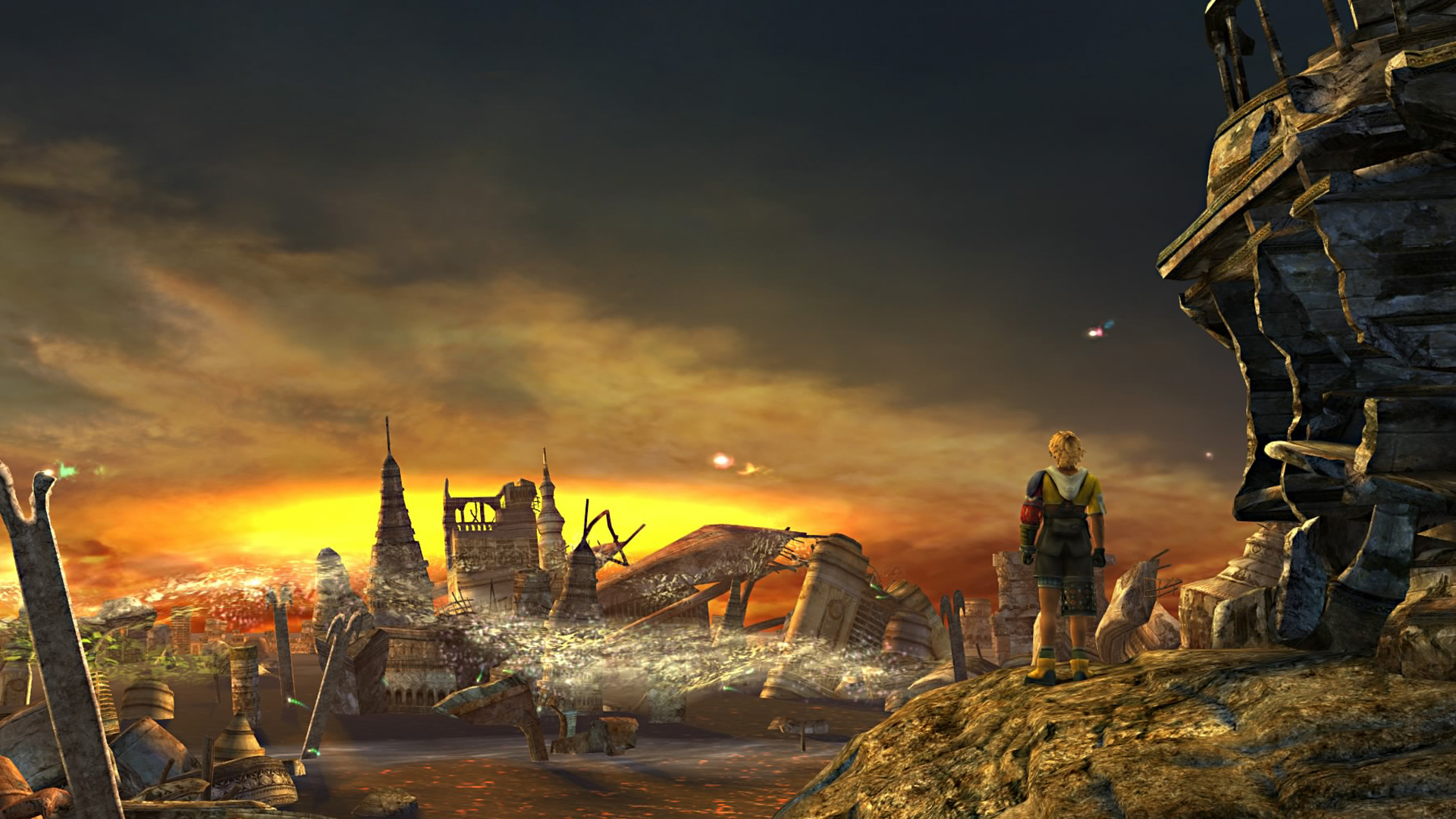 Tidus in a ruined city