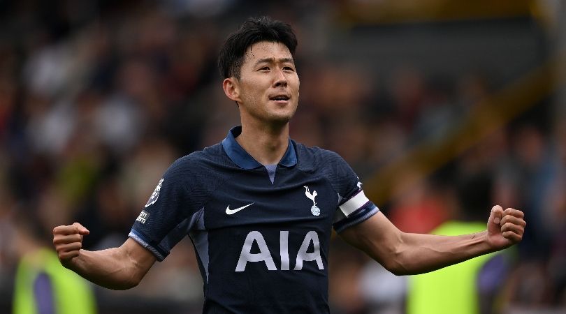 Tottenham&#039;s Son Heung-min celebrates his hat-trick against Burnley in September 2023.