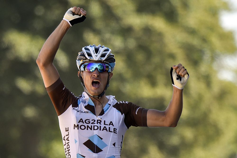 Alexis Vuillermoz (AG2R La Mondiale) wins on the M&ucirc;r de Bretagne