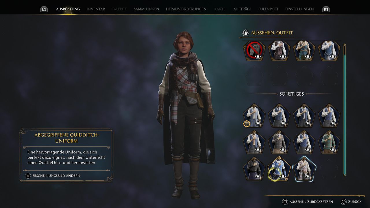 Hogwarts Legacy Outfit &auml;ndern