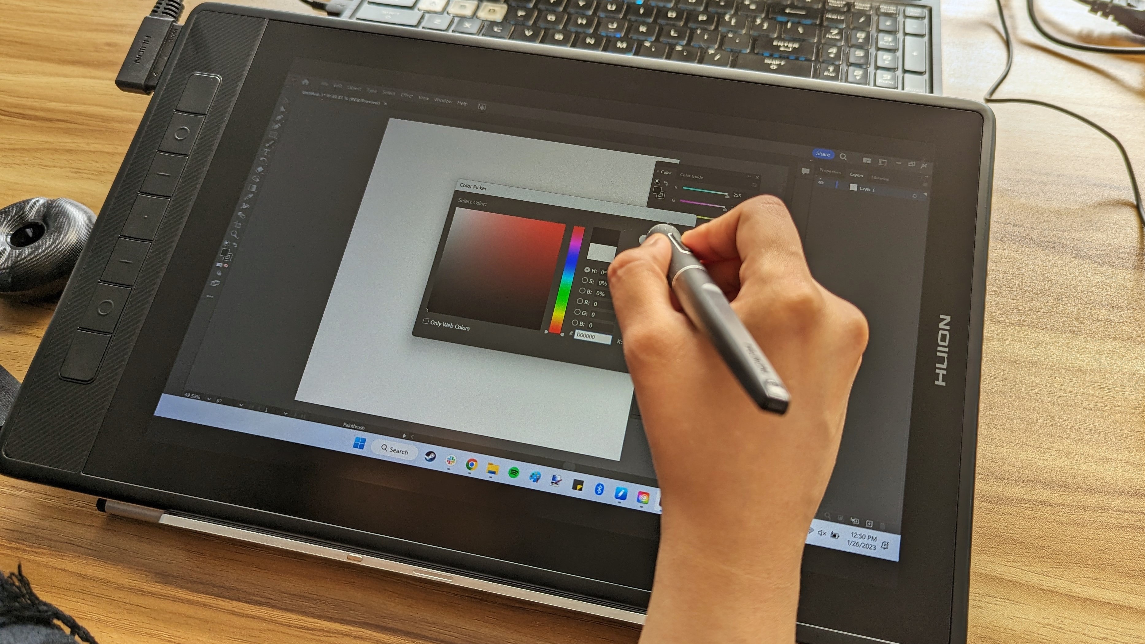 Câble 3-en-1 Pour Tablette Graphique Huion Kamvas Pro 12, 13, 16 - USB, Type-C, HDMI