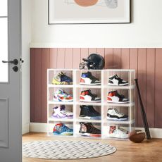 SONGMICS clear plastic shoe storage boxes