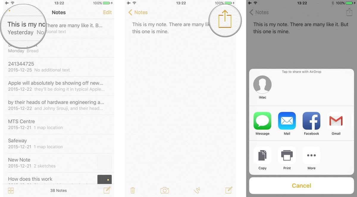 How to share and print Notes on iPhone and iPad | iMore