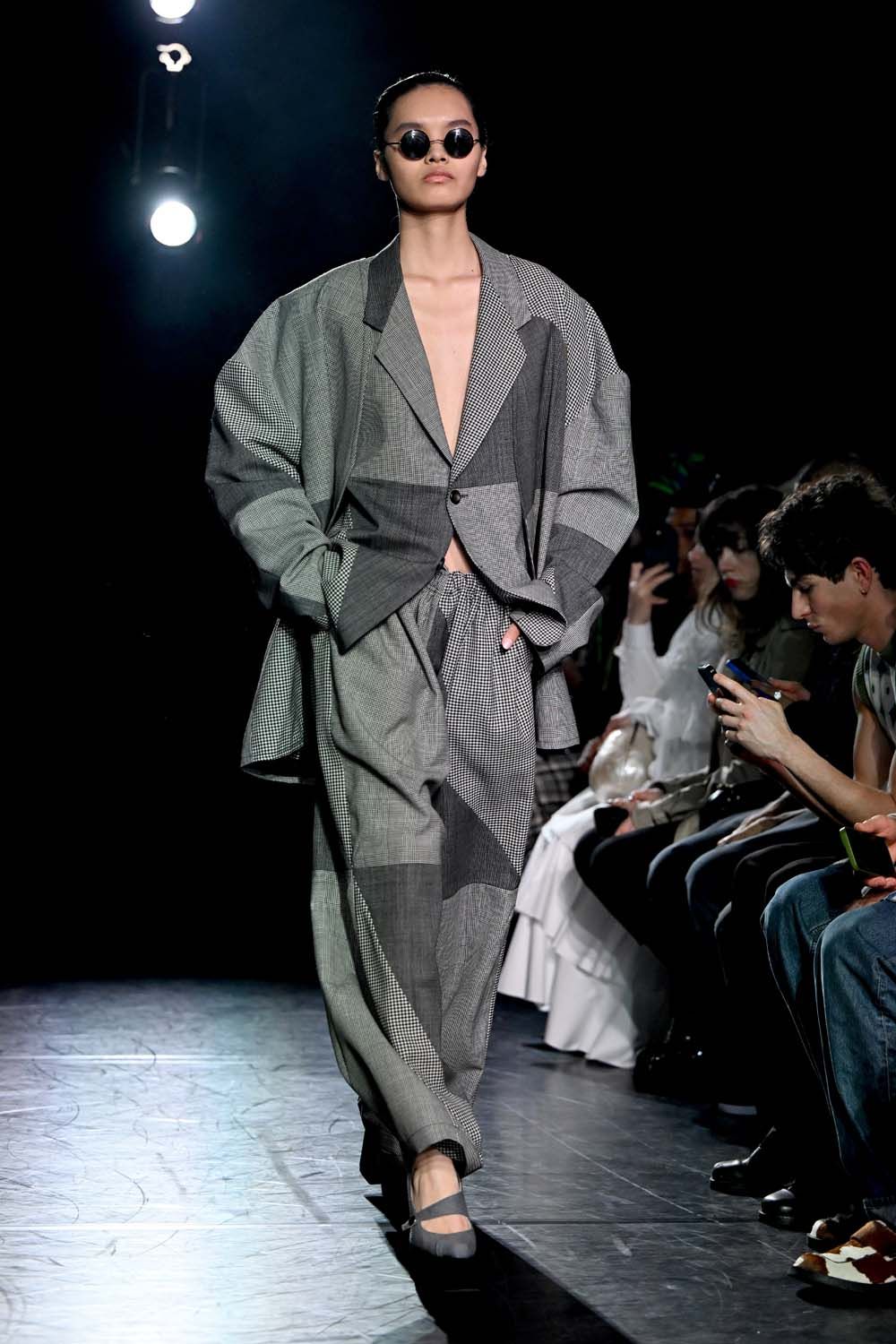 on the runway at London Fashion Week AW23