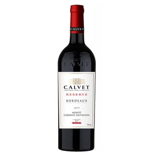 Bottle of Calvet Reserve Merlot Cabernet Sauvignon Bordeaux 2019