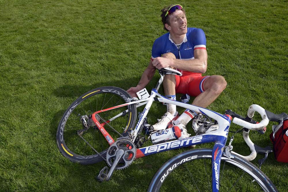 A tired Arnaud D&eacute;mare (FDJ)