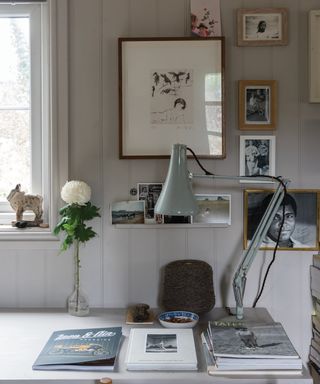 Home office painted in Cornforth White No.228, Farrow & Ball