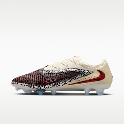 Nike United Phantom 6 Low Elite Firm-Ground Football Boots - Burgundy Crush/fossil/university Red - Size 4
