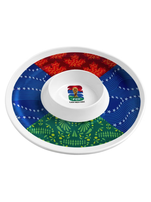 FIFA World Cup 2026 Melamine Chip & Dip Serving Tray Plate