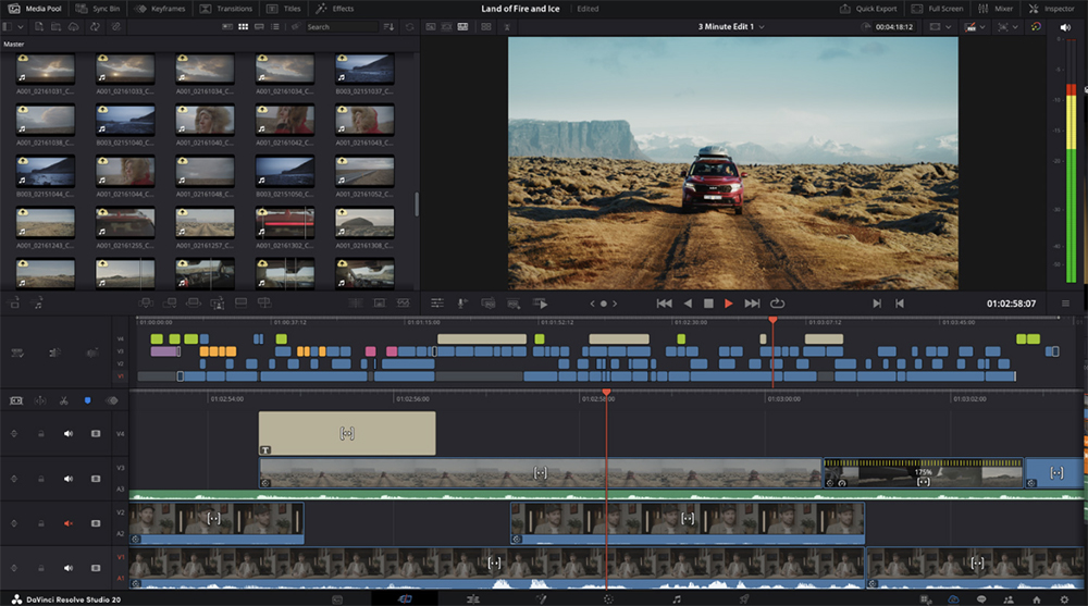 DaVinci Resolve 20 interface