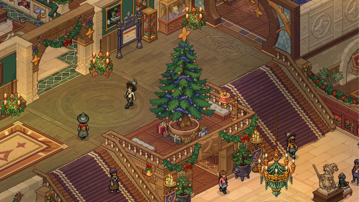 Witchbrook - christmas tree indoors