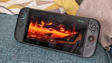 Star Fox running on Nintendo's Switch 2 console in handheld mode