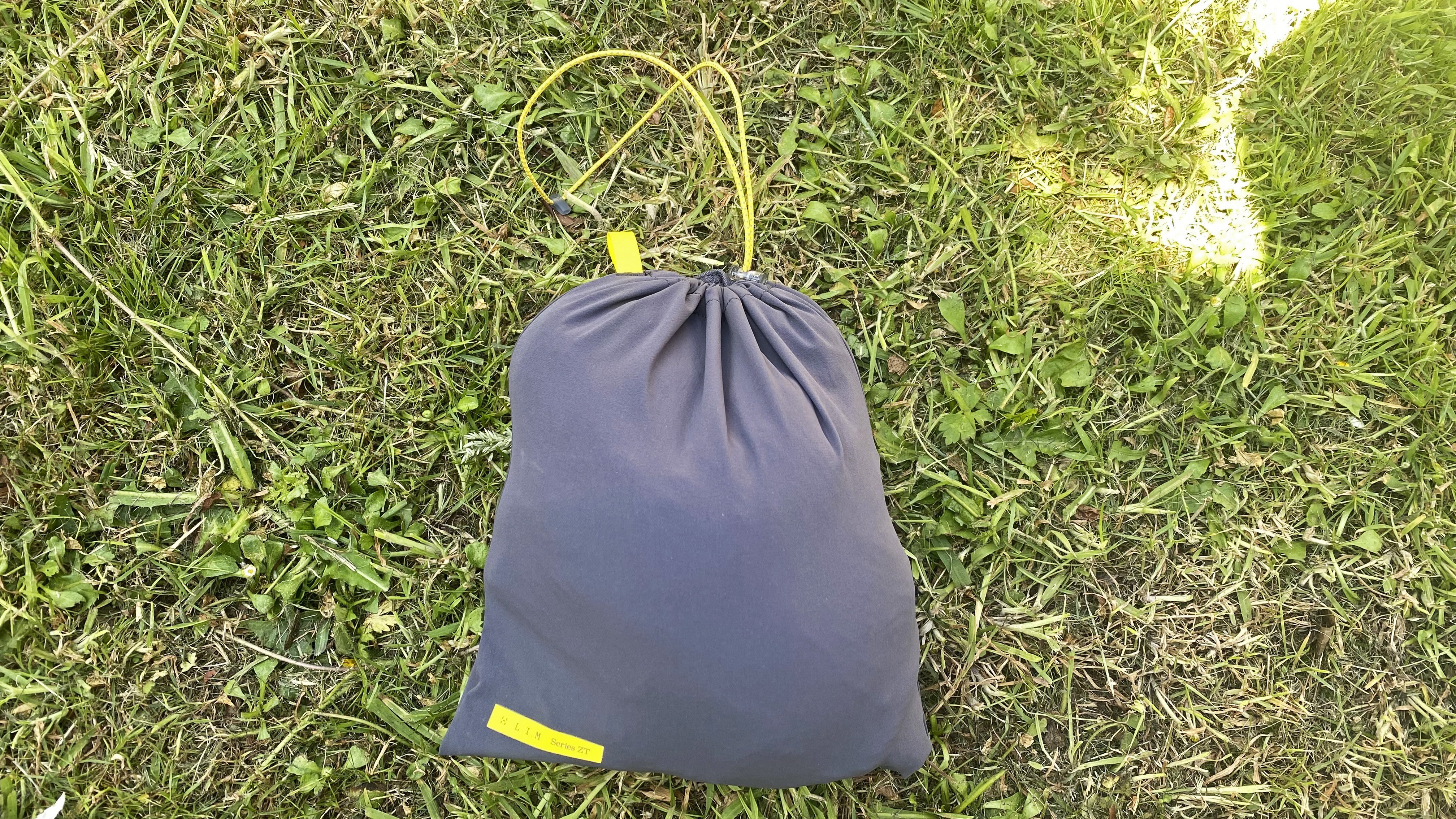 The Haglöfs L.I.M. ZT II Air Mid shown in its stuff sack