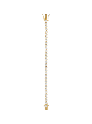 James Bezel 3mm, Lab White Sapphire Gold RiviÈre Bracelet