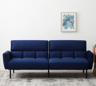 blue futon