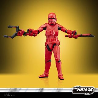 This fall 2019 Sith Trooper Armory Pack 3.75-inch figure comes with multiple points of articulation.