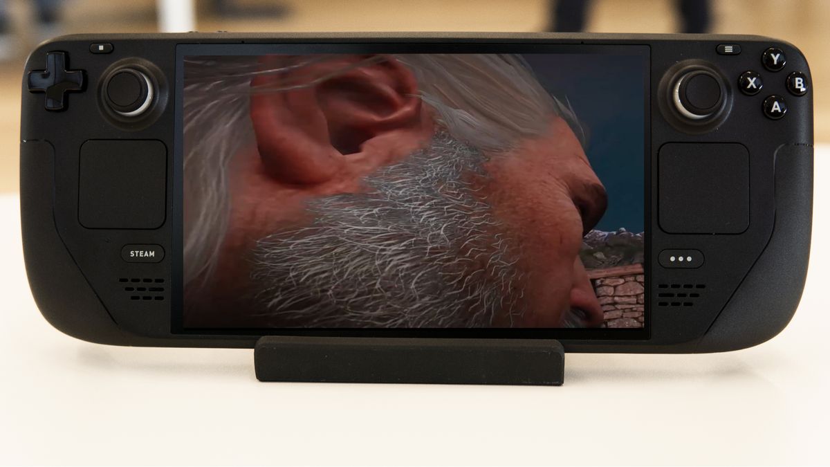 Geralt&#039;s sexy ear listening for the noise of the Steam Deck fan.