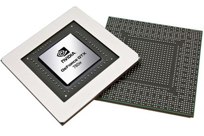 Nvidia chip on a white background