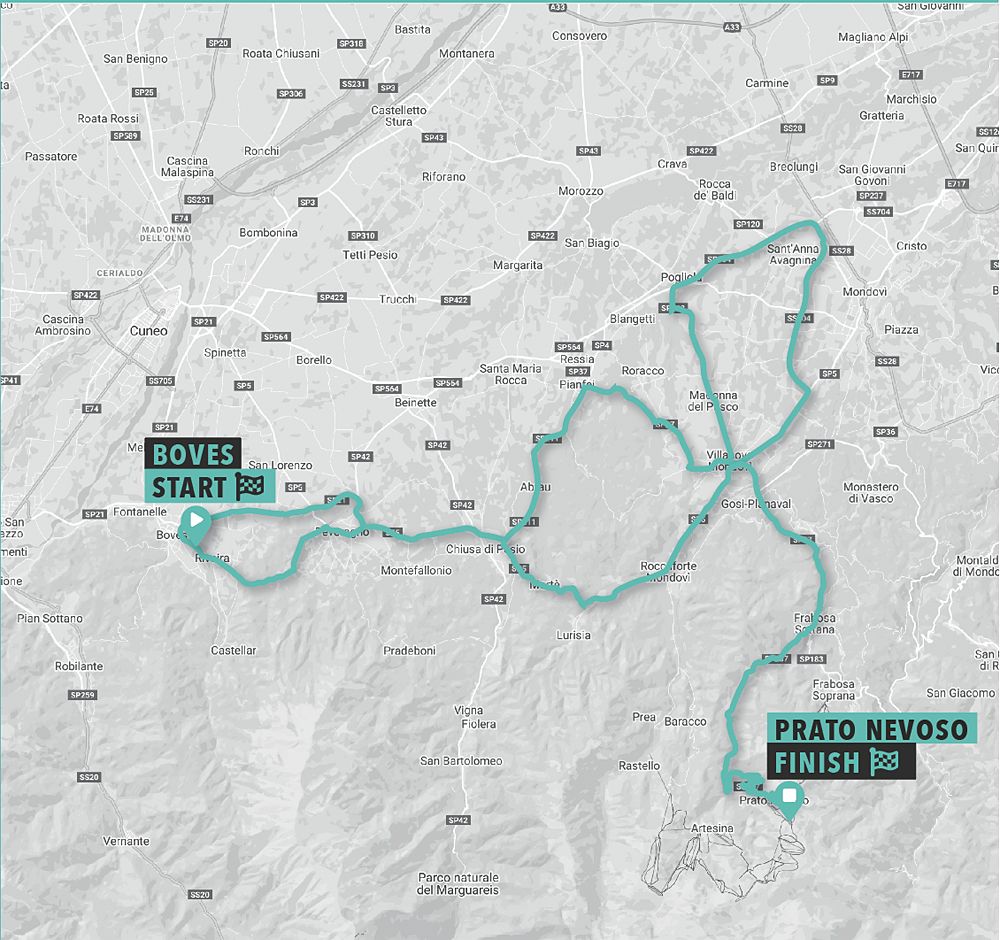 Giro d'Italia Donne - Stage 2 map