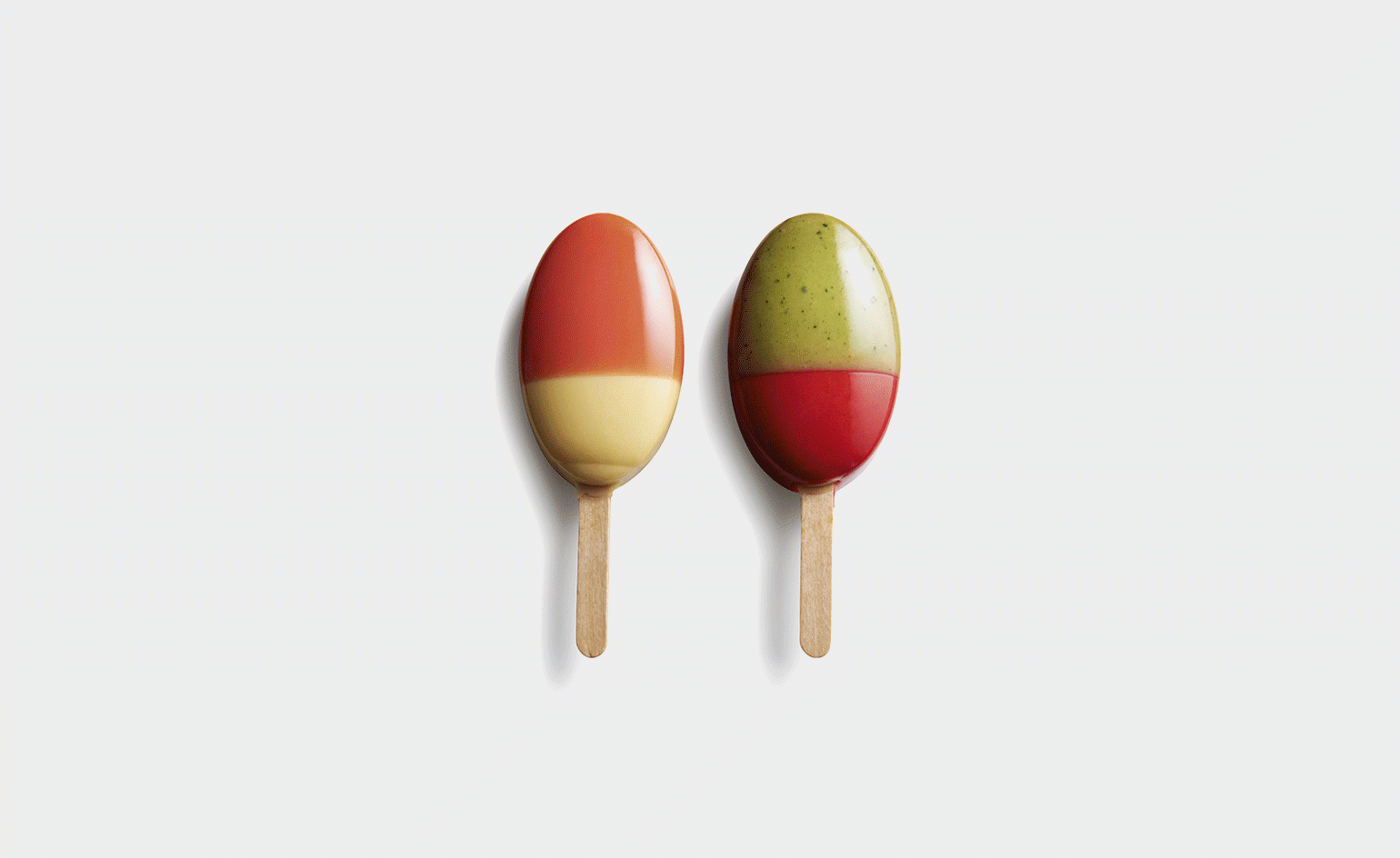 Colorful stick ice creams