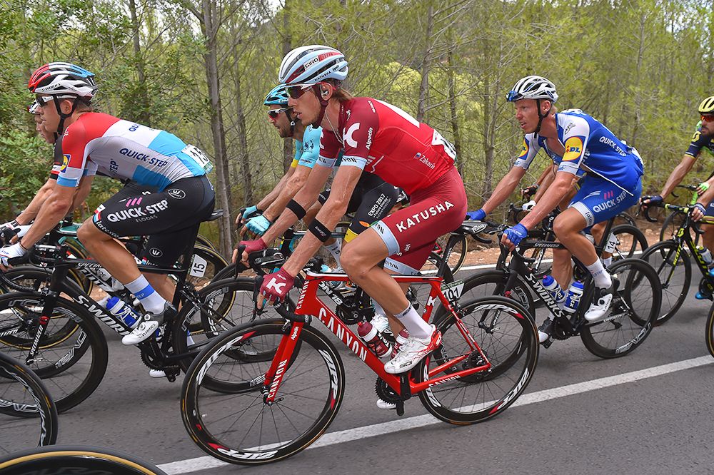 Ilnur Zakarin in action during stage 5 at the Vuelta