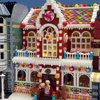 lego gingerbread house