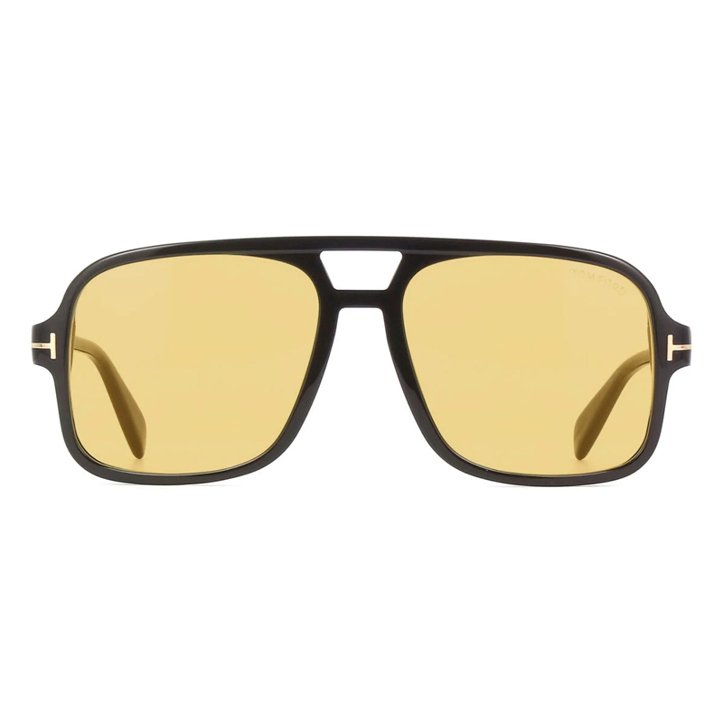 Tom Ford Aviator sunglasses with yellow lenses