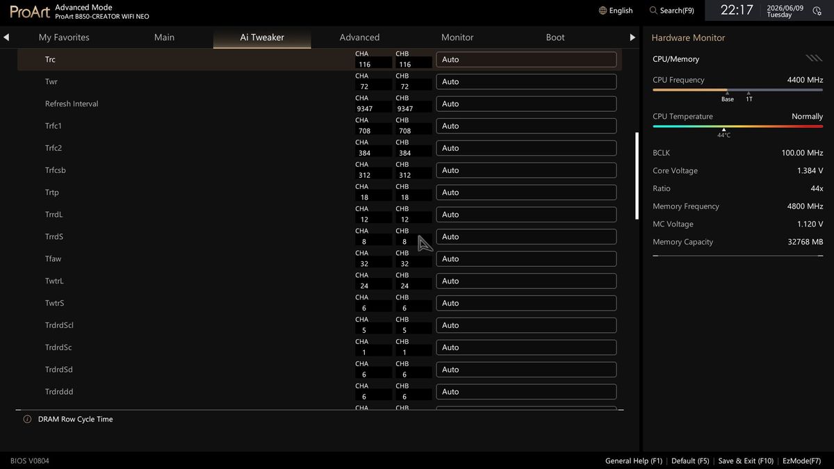 Asus B850-Creator Wifi Neo - BIOS