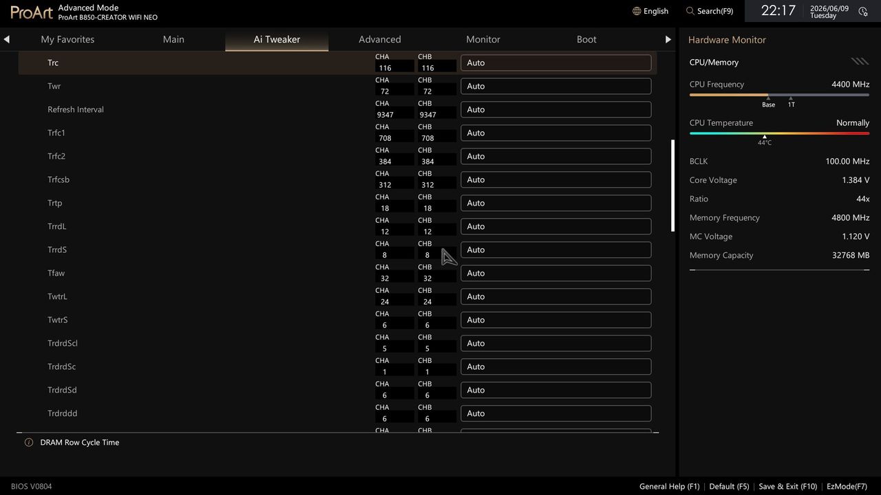 Asus B850-Creator Wifi Neo - BIOS