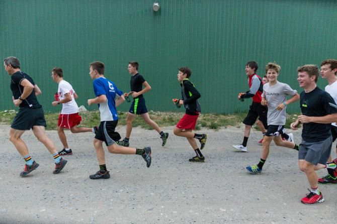 Each morning starts with a run to get the blood flowing.