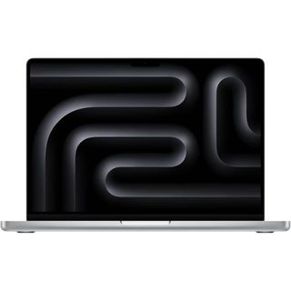 Silver M4 MacBook Pro 14 against white background