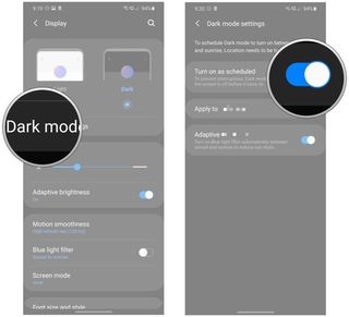 How to enable dark mode on the Galaxy S20