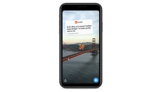 Phone screen showing Reddit/Snapchat integration